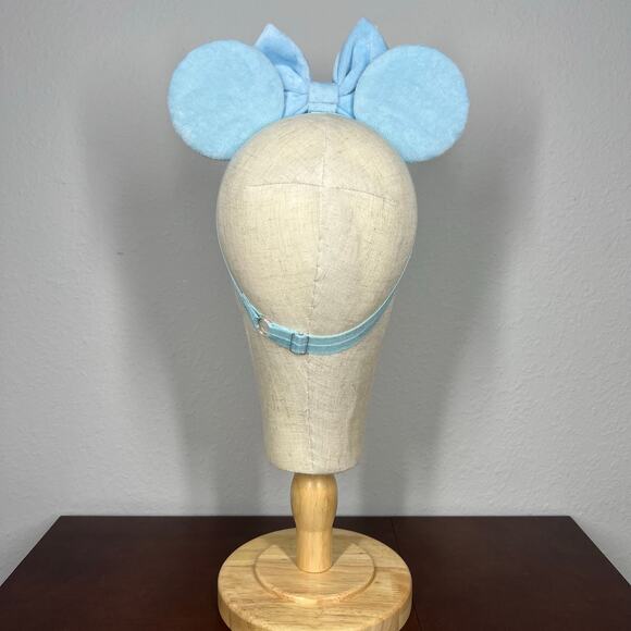 Flower Power Elastic Minnie Ears | Disney-Inspired Velvet Adjustable Mouse Ears - Picture 4 of 5
